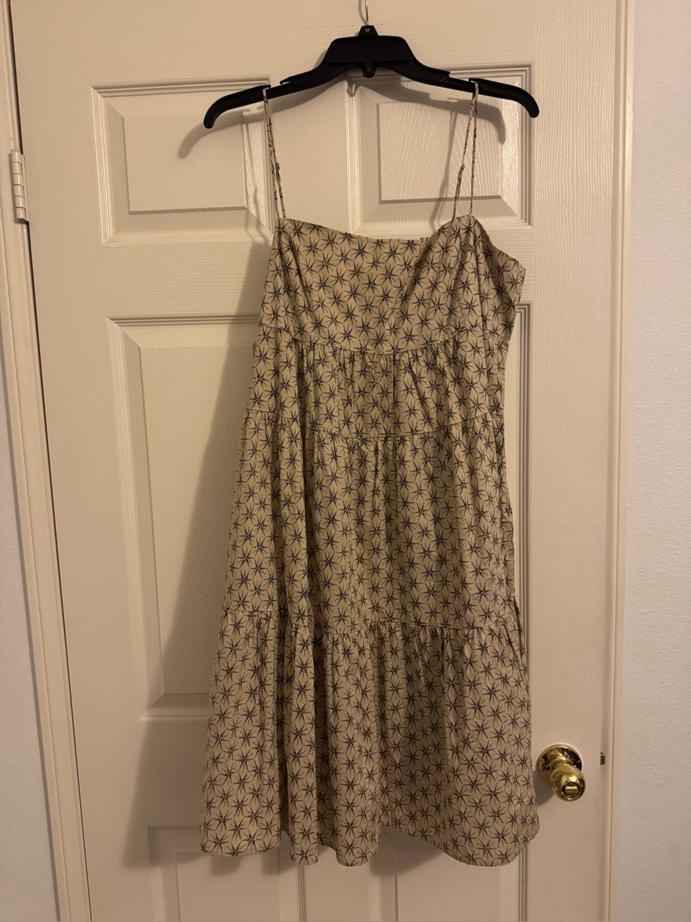Women's Leviβs Beige Floral Tiered Sundress with Spaghetti Straps